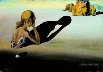 Salvador Dalí Painting - Remordimiento o Esfinge incrustada en la arena Salvador Dalí